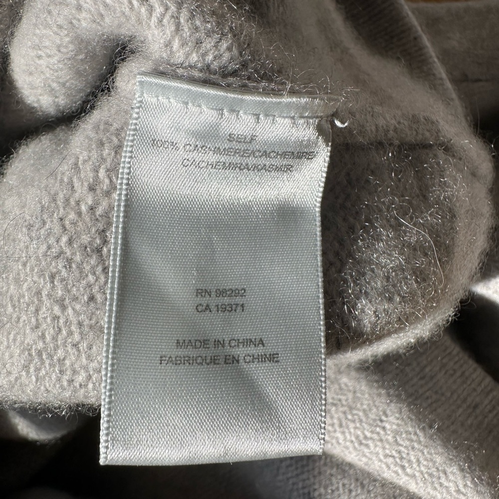 Tibi Light Gray Cashmere Hoodie Sweater - Picture 8 of 8